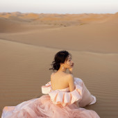 腾格里沙漠｜粉色玫瑰