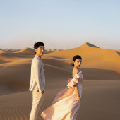 腾格里沙漠｜粉色玫瑰