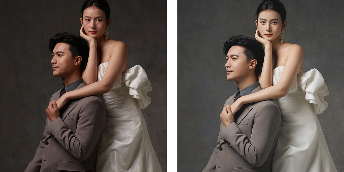 精修对比｜油画主纱