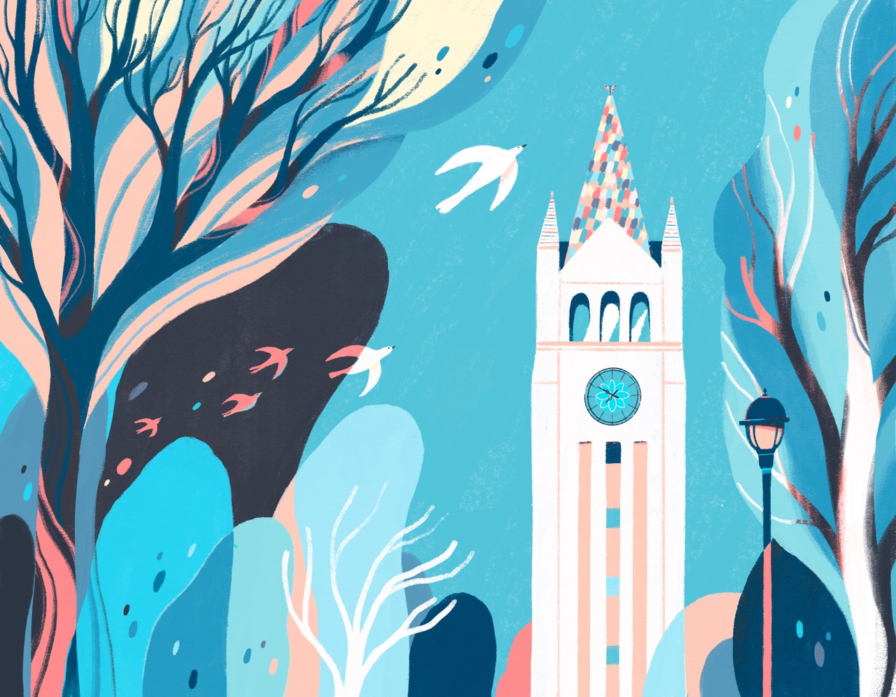 浙江大学日历插画