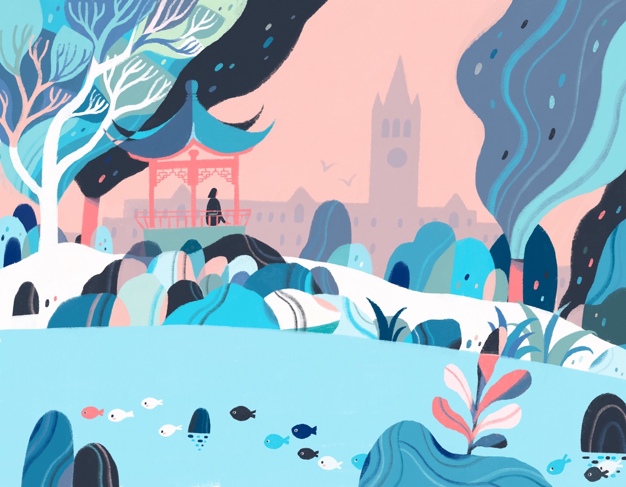 浙江大学日历插画