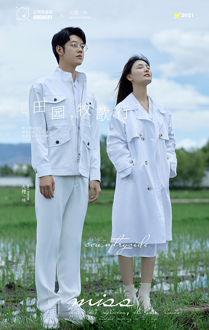 古镇稻田-田园牧歌