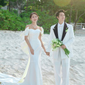 蜈支洲岛-橘色夕阳