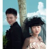 蜈支洲岛-复古黑纱