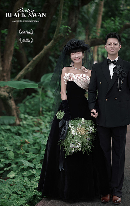 蜈支洲岛-复古黑纱