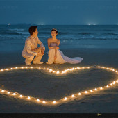 三亚湾-烟花夜景