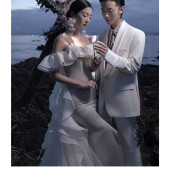 幸福湾-暮色礁石