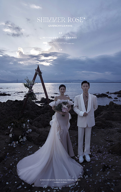 幸福湾-暮色礁石