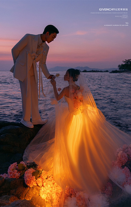 天涯海角-粉紫夕阳