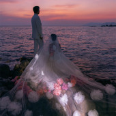 天涯海角-粉紫夕阳