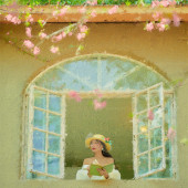 丽舍庄园-油画少女