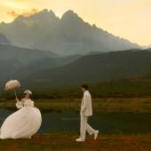 蓝月谷-日落黄昏