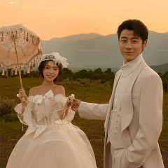 蓝月谷-日落黄昏