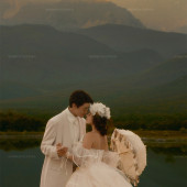 蓝月谷-日落黄昏