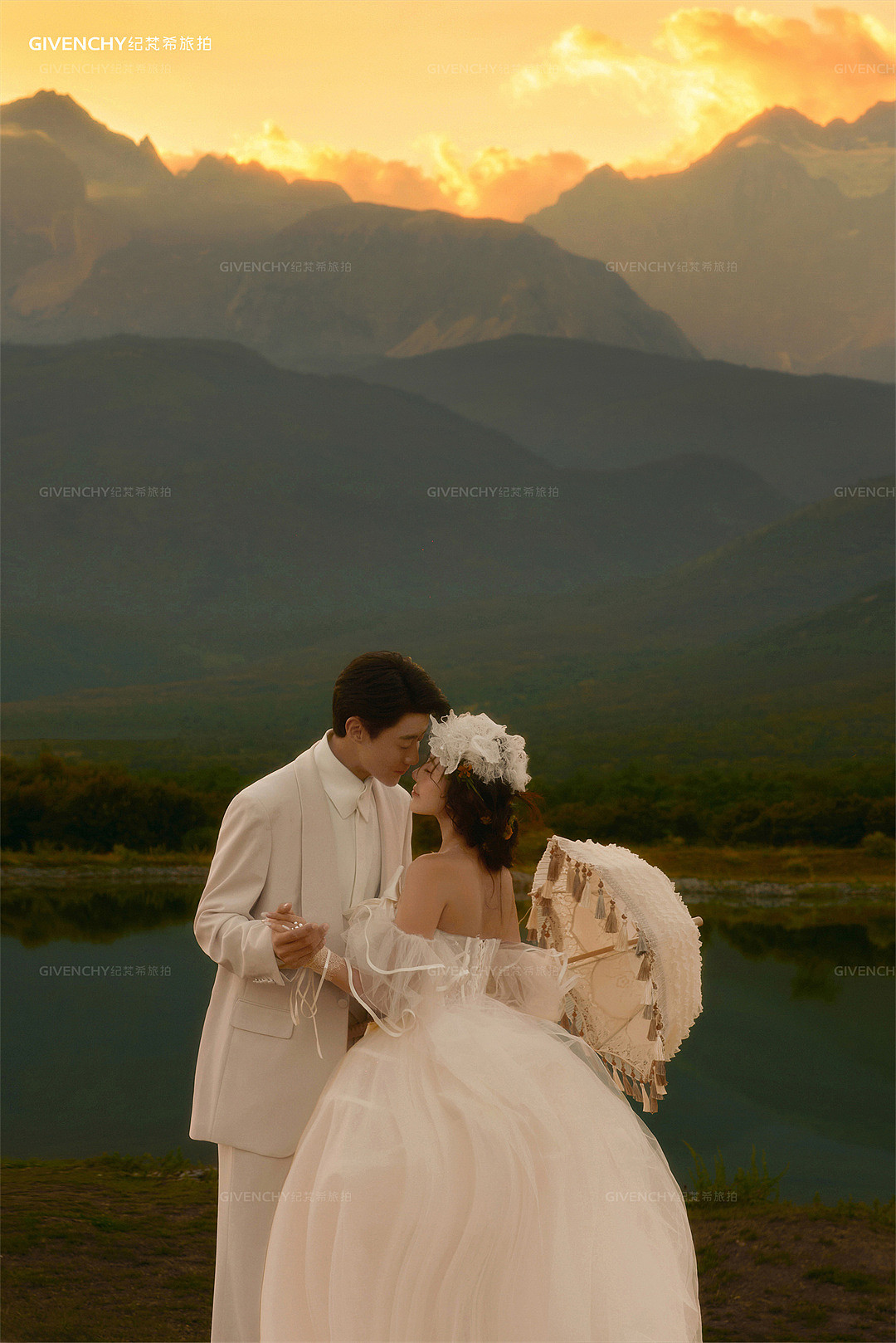 蓝月谷-日落黄昏