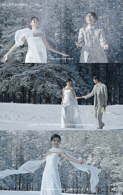 云杉坪-雪落云杉