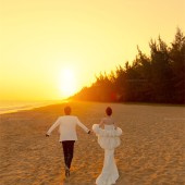 三亚湾-橘色光絮