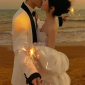 三亚湾-橘色光絮