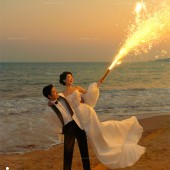 三亚湾-橘色光絮