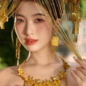 束河古镇-金色凤冠