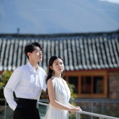 庭前望雪-丽江婚前影像