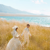 赛里木湖-湖畔芦苇