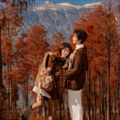 洱海海景-秋日红杉