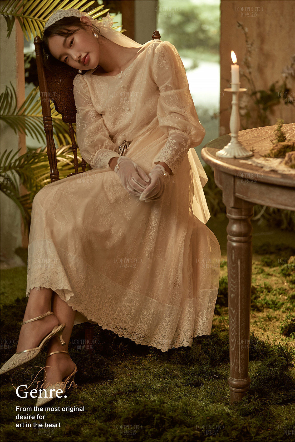 戴珍珠耳环的少女