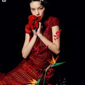 红色旗袍（室内）